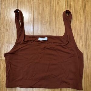 Babaton Brown contour tank top